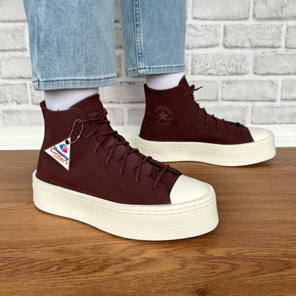 Converse Chuck Taylor Lift Platform Hi Suede Fleece Lining 8.5 Wmn Shoes A06783C - Picture 3 of 11